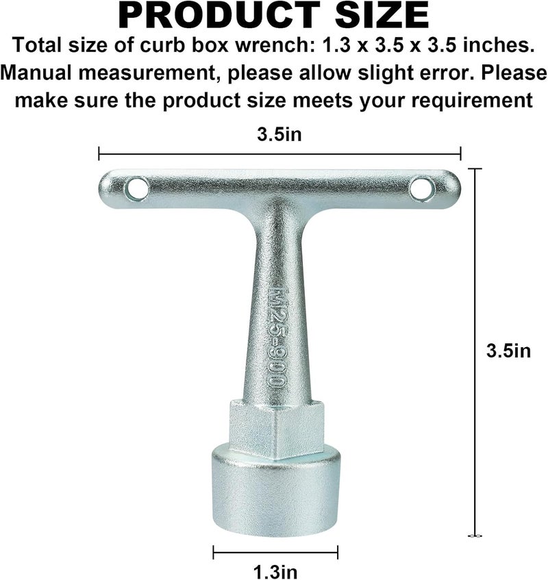 VIDABTE Water Meter Wrench for Pentagon Socket, Curb Stop Wrench, Water Valve Shut Off Tool for Penta Socket, Pentagon Curb Box Key - Image 4
